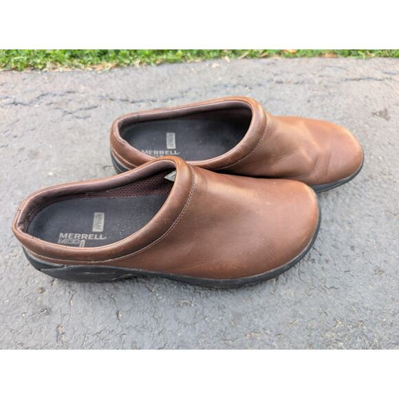 Merrell Encore Gust 2 Slip on Shoes Mens Sz 10.5 EUR 44.5 Smooth Brown Leather - Picture 1 of 7